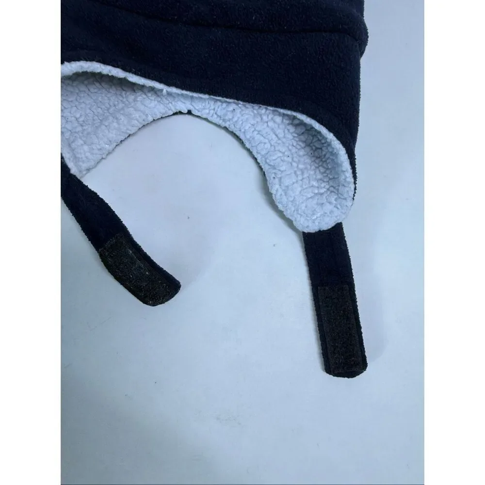 N'Ice Caps toddler fleece hat sherpa lining hook loop chin strap Sz Infant L